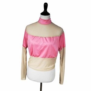 Fashion Nova Plus size 2X Keep it a Secret Pink Mesh Crop Top NWT